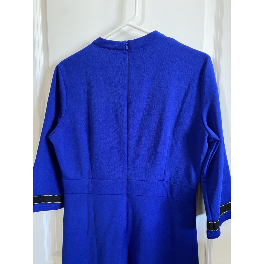 HOMEYEE Dress NWT Royal Blue Modest Work Business Cocktail Size 2XL US 12 - Picture 9 of 13